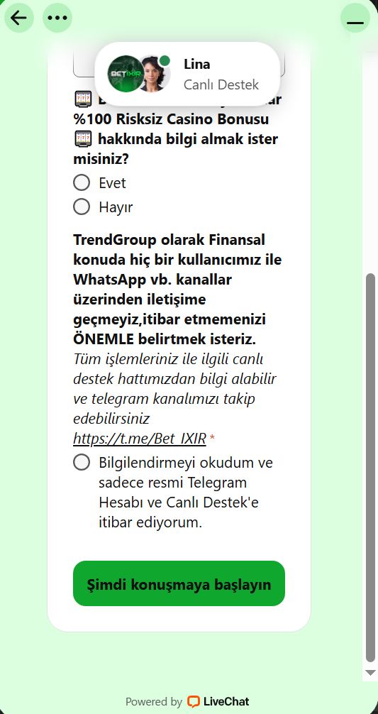 betixir canlı destek